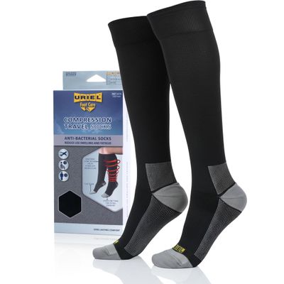 Uriel Compression Socks for Daily Walking, Travel, Standing, Graduated Compression Stockings for Men and Women, Breathable Support, Helps Reduce Swelling and Light Leg Comfort Size Medium