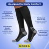 Uriel Compression Socks for Daily Walking, Travel, Standing, Graduated Compression Stockings for Men and Women, Breathable Support, Helps Reduce Swelling and Light Leg Comfort Size Medium view 4