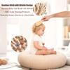 6 Piece Baby Hair Brush & Comb Set, Natural Bamboo & Goat Bristle for Cradle Cap Care, Newborn to Toddler Grooming Kit with Silicone Scrubbers for Scalp Massage view 2