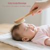 6 Piece Baby Hair Brush & Comb Set, Natural Bamboo & Goat Bristle for Cradle Cap Care, Newborn to Toddler Grooming Kit with Silicone Scrubbers for Scalp Massage view 4