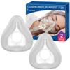2 Packs Full Face CPAP Mask Cushion (L) for ResMed Airfit F20 & Airtouch F20, Innovative 3D Memory Foam with Built-in Silky Grey Fabric Liner - Highlights Soft Fit & Leak-Free Seal for F20 Mask Large view 1