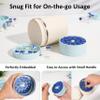 1 short +1 tall Silicone 3ml Vial Insert Compatible with Hydrapeak Food Jars,Vial Insert Peptide Storage Set for 32/25/18oz Hydrapeak Food Thermos, Maximum Hold 27 Vials, Blue.(No vial & jar included) view 3