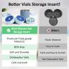 1 short +1 tall Silicone 3ml Vial Insert Compatible with Hydrapeak Food Jars,Vial Insert Peptide Storage Set for 32/25/18oz Hydrapeak Food Thermos, Maximum Hold 27 Vials, Blue.(No vial & jar included) view 4