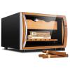 25l Electric Cigar Humidor with Cedar Wood Shelves,2 Layers Cigar Humidor,11-18 Temperature Adjustment,Touch Control,LED Lighting, Holds 150 Cigars(A)
