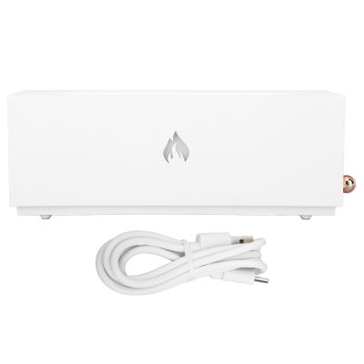 3D Fireplace Air Humidifier, Multi Colored Fire, 320ml, Black - Silent Mist, Automatic Power Off Protection, Ideal for Bedroom and Office Use (Type 2)