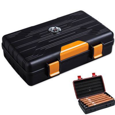 10 Pack Humidifier - W/Humidifier & Hygrometer, Portable Cigar Humidor Multifunctional Lock, Super Light Gadget, Travel Box