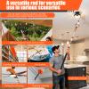 20FT Light Bulb Changer for High Ceilings with 5-12FT Heavy Duty Extension Pole,High Ceiling Fan Duster Extendable Reusable Cobweb,Feather,Window Cleaning Squeegee Kit for Home & House,Interior Roof view 2