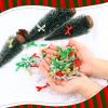100Pcs 1Inch Mini Ribbon Christmas Bows for Crafts Gift Wrapping, Small Tiny Premade Bow Decor for Women Hair Clip Party Gift Bags Cake Stocking, Ribbon Bow for Valentine New Year Thanksgiving view 3