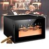 25L Electric Cigar Humidor Cabinet, Cedar Wood, Negative Ion Air Purification, 11-18 Temperature Adjustment, 2 Layers /150 Cigars(B)