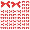 100Pcs 1Inch Mini Ribbon Red Bows for Crafts Gift Wrapping, Small Gift Premade Bow Decor for Women Hair Clip Party Candies Cake, Ribbon Bow for Valentine New Year Thanksgiving Birthday Wedding view 1