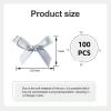 100Pcs 1Inch Mini Ribbon Bows for Crafts Gift Wrapping, Tiny Gift Premade Silver Bow Decor for Women Hair Clip Party Cake Nail, Ribbon Bow for Christmas Valentine New Year Thanksgiving Birthday view 3