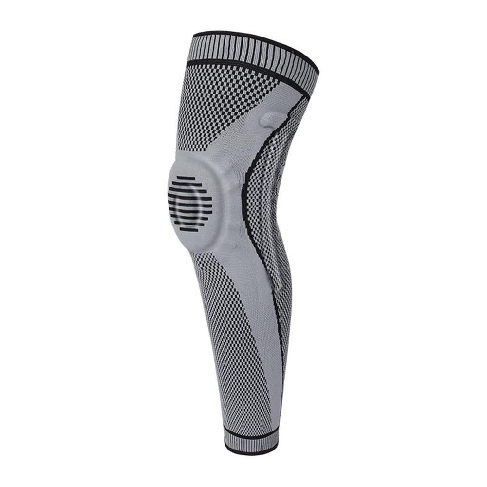 DNHPSMYI Outdoor Sports Compression Calf Sleeves Basketball Running Compression Fitness Leg Guards(Gray,Large)