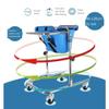 Adjustable Height Rollator Walker with Seat and 4 Wheels, Foldable Design for Rehabilitation and Mobility Training view 2