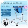 Adjustable Height Rollator Walker with Seat and 4 Wheels, Foldable Design for Rehabilitation and Mobility Training view 3