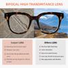 Caeyer 3 Pack Bifocal Reading Glasses For Women Blue Light Blocking Clear Top Retro Square Frame With Spring Hinge 2.75x view 3