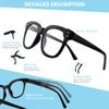 Caeyer 3 Pack Bifocal Reading Glasses For Women Blue Light Blocking Clear Top Retro Square Frame With Spring Hinge 2.75x view 4