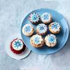 60 PCS Blue Edible Snowflake Cupcake Toppers Wafer Paper Snowflake Cupcake Picks Edible Frozen Birthday Decorations for Christmas Winter Holiday Frozen Theme Baby Shower Birthday Party Supplies view 4