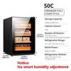 50l Intelligent Cigar Humidor, Large Capacity Cedar Wood Cabinet W/ 2 Box Shelves & Baskets, Temperature Control: 11~18(A) view 2