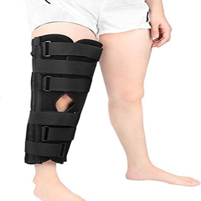 1pc Adjustable Knee Immobilizer Brace Support for Joint Pain Relief - for Injury Recovery and Workout(Black,Large)