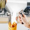 French Fries Shovel, Multi Functional Kitchen Thicken Stainless Steel French Fries Shovel Chips Bagger Scooper Popcorn Scoop Tools for Kitchen Food view 3