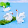 Mini White Swan Figurines, Resin Cake Toppers for Wedding Decor, Fairy Garden, DIY Crafts, 2 Inch, 4 Pack view 3