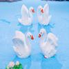 Mini White Swan Figurines, Resin Cake Toppers for Wedding Decor, Fairy Garden, DIY Crafts, 2 Inch, 4 Pack view 4
