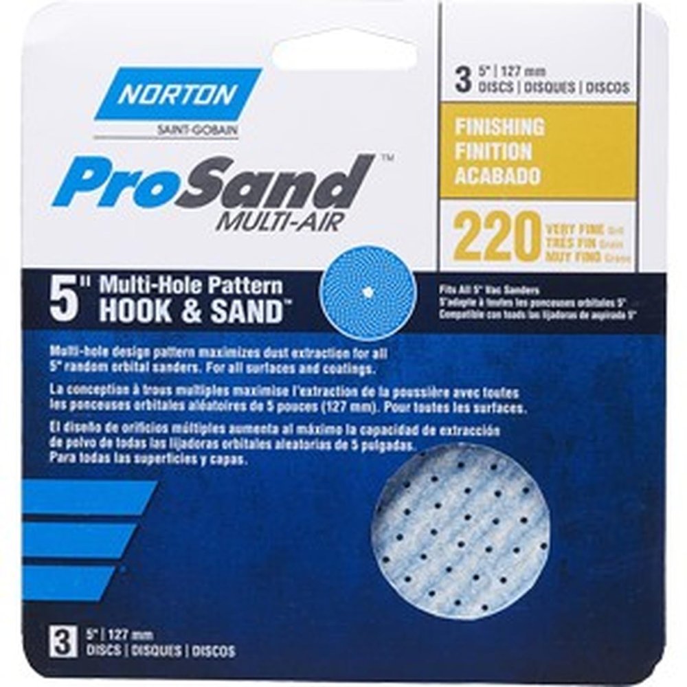 03227 5" P220B ProSand Multi-Air Cyclonic Paper H&L Vac Disc (3pk) LANC-157427-NF