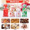 120 PCS Christmas Cellophane Treat Bags, Cookies Candy Goody Bags with Twist Ties for Gifts, Party Supplies view 4