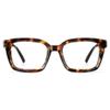 XVXV Square Reading Glasses for Women - Blue Light Blocking Readers Anti Glare Eyeglasses with Spring Hinge - Yellow Floral, 4.0X view 1