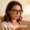 XVXV Square Reading Glasses for Women - Blue Light Blocking Readers Anti Glare Eyeglasses with Spring Hinge - Yellow Floral, 4.0X view 2