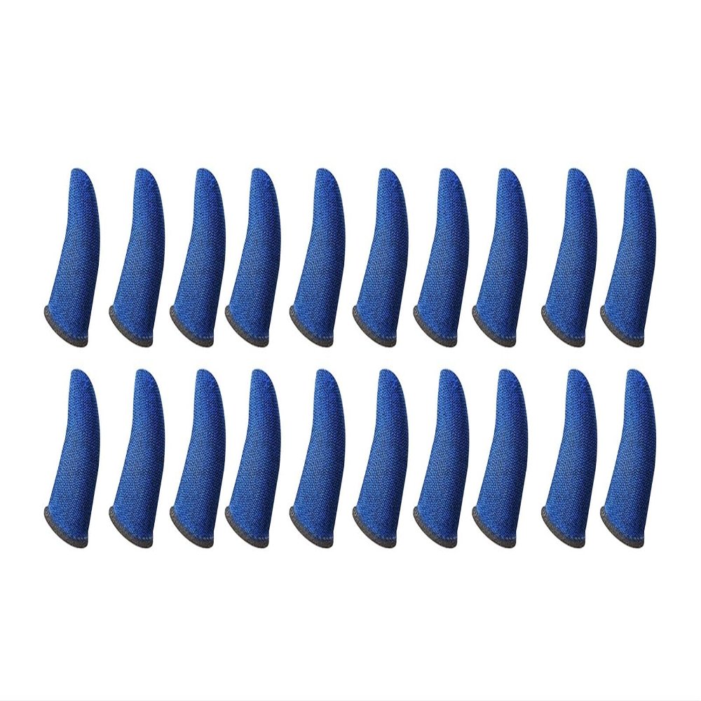 Finger Sleeves 100PCS Finger Sleeve Seamless Anti-Sweat Breathable Gloves Sensitive Touch Screen(Blue)