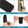 Finger Sleeves 100PCS Finger Sleeve Seamless Anti-Sweat Breathable Gloves Sensitive Touch Screen(Blue) view 4