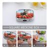 Donkey and Flowers Pill Box 2 Compartment Medicine Pill Case Portable Pill Organizer for Pocket Or Purse Decorative Metal Medicine Vitamin Organizer view 4