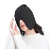 2-in-1 Adjustable Sleep Cap with Eye Mask for Sleeping, Dual-Use Night Sleep Mask & Head Cover for Home Travel (Black) view 1