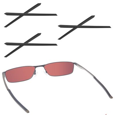 Acefrog 3 Pairs Upgraded Soft Silicone Replacement Temple Sleeve Ear Socks for 136mm Oakley Socket 5.0 OX3217 / Socket 5.5 OX3218 Glasses Sunglasses Perfectly Fit, Black
