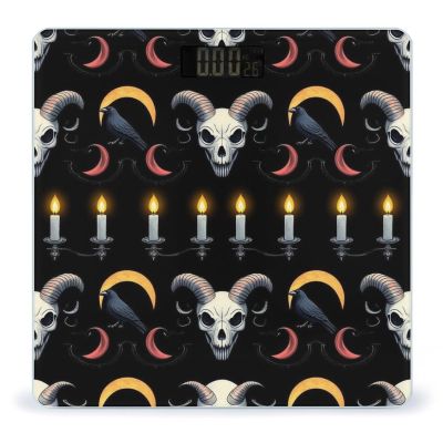 Smart Scale for Body Weight Digital Bathroom Weighing Scale Energy Saving Scale Goth Raven Skull Goat