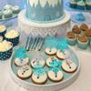 36 Pack Snowflake Cupcake Toppers Glitter Winter Snowflake Cupcake Picks Winter Frozen Cake Decorations Christmas Baby Shower Kids Birthday Party Supplies Light Blue Silver view 3