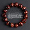 Red Tigers Eye Bracelet for Men Women | Natural Handmade Protection Root Chakra Gemstone Crystal Jewelry for Large Beads Enthusiast,12mm view 3