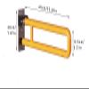 Grab Bar U Type Wall Mounted Folding Rail Elderly Disabled Bathroom Safety Frame Punch Installation Anti Slip view 2
