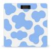 Smart Scale for Body Weight Automatic Switch Digital Bathroom Weighing Scale Light Blue Animal Cow Print view 1
