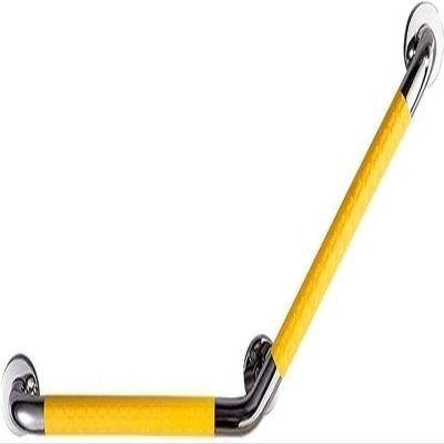 Grab Bar and Showers Curved Stainless Steel Bathroom Safety Support Rail Anti-Slip Polished Chrome Handrail for Elderly Disabled Preg(Natural)