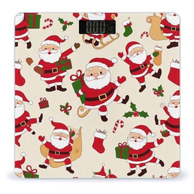 Automatic Switch Digital Bathroom Weighing Scale Smart Scale for Body Weight Cute Cartoon Santa Claus Christmas