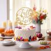 Fall in Love Cake Topper, Fall Themed Wedding Cake Decorations, Autumn Thanksgiving Bridal Shower Wedding Anniversary Party Decorations, Gold Glitter view 4