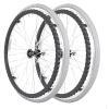 Set of 2 Wheelchair Rear Wheels 24 Inch Wheelchair Replacement Wheel, Non-Slip Puncture Proof Polyurethane Solid Tire Wheelchair Casters, 220-lb Load Capacity (Color : Greys, Size : 60cm(24i view 1