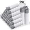 Afcabakila 4 Gallon Drawstring Trash Bags, Small Garbage Can Liners, 360 Count Value Pack, White with Gray Drawstring, for Bathroom Bedroom Office view 1