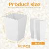 40 Pack White Mini Popcorn Boxes, 3 x 4.2 x 2.2 in Cardboard Snack Containers, Scalloped Treat Boxes for Party Supplies, Movie Night, Carnival, Wedding, Baby Shower view 2