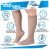 ABSOLUTE SUPPORT Made in USA Travel Compression Socks for Women 20-30 mmHg Graduated Knee High Open Toe, Nude, Small view 3