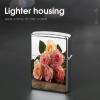 Lighter Case Compatible with Zippo Shell Only,Roses Flowerprinted No Insert Metal Lighter Case for Zippo view 4