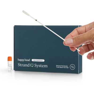 Happy Head StrandIQ DNA Starter Kit for Hair and Scalp Analysis, At Home Swab and Mail Test with Personalized Care Report and Routine Guidance, Easy Use Kit for Men and Women