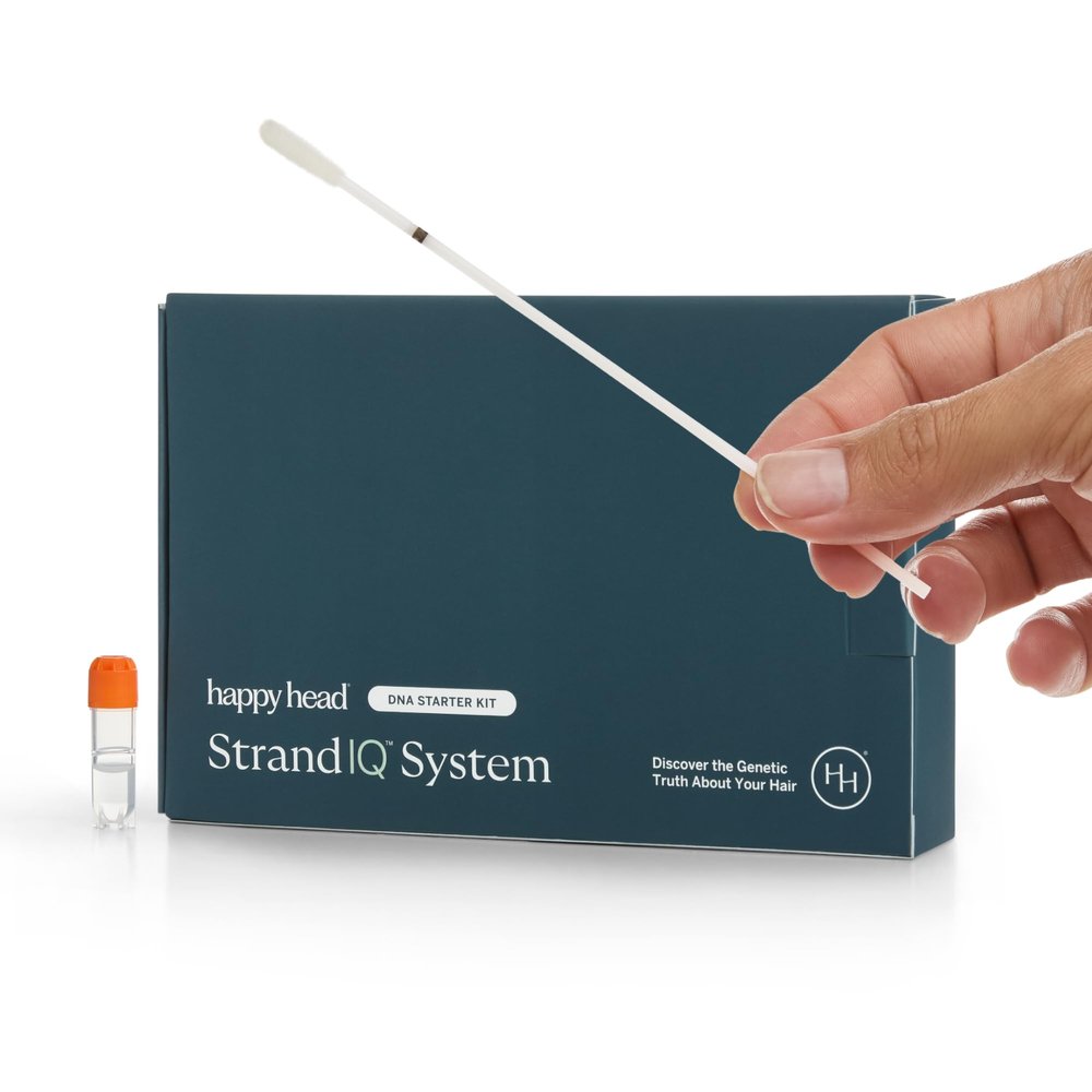 Happy Head StrandIQ DNA Starter Kit for Hair and Scalp Analysis, At Home Swab and Mail Test with Personalized Care Report and Routine Guidance, Easy Use Kit for Men and Women